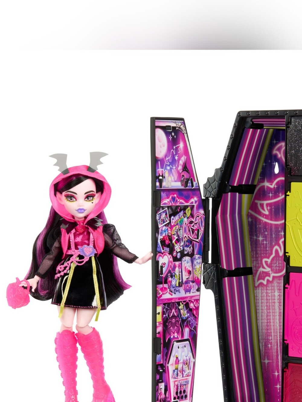 Monster High Neon Fright Glow In The Dark Draculaura Mint NIB